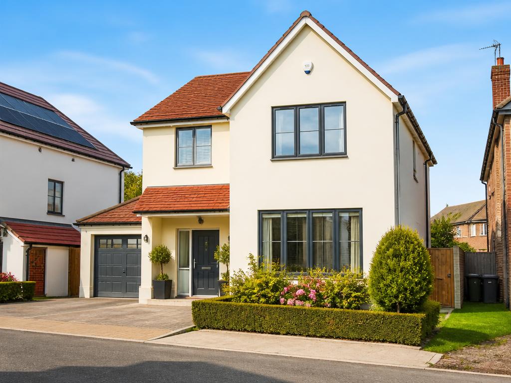 Modern monocouche render on a detached house